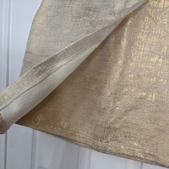 Cache Cache Metallic Gold Faux Wrap Side Pockets Mini Skirt - size 42 Eu(10-12)* - Picture 5 of 11